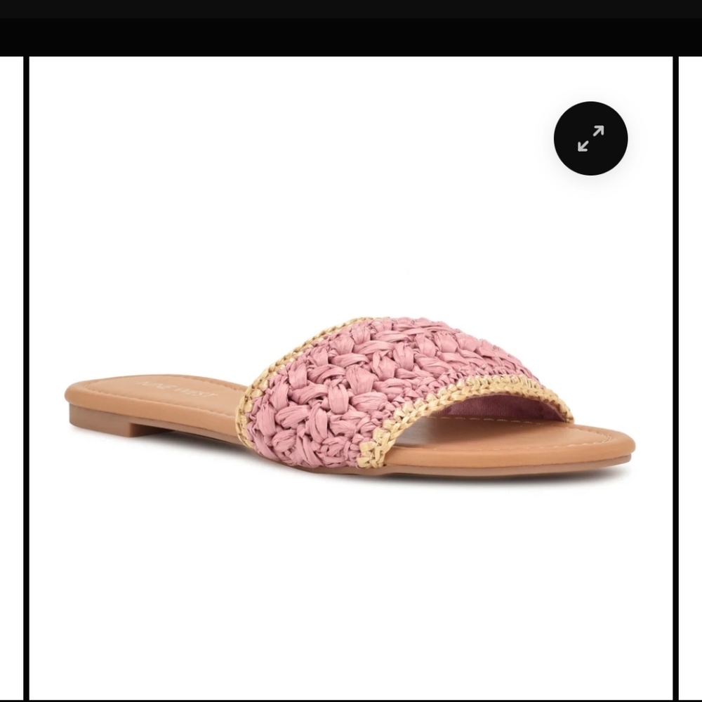 Nine West New Beehiv Woven Slide Sandals